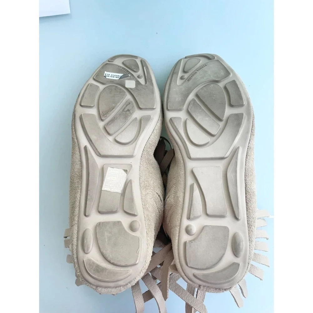 Bottega Veneta Suede Fringe Sneaker Boot,Beige, 312341 9904, SIZE‎ 41